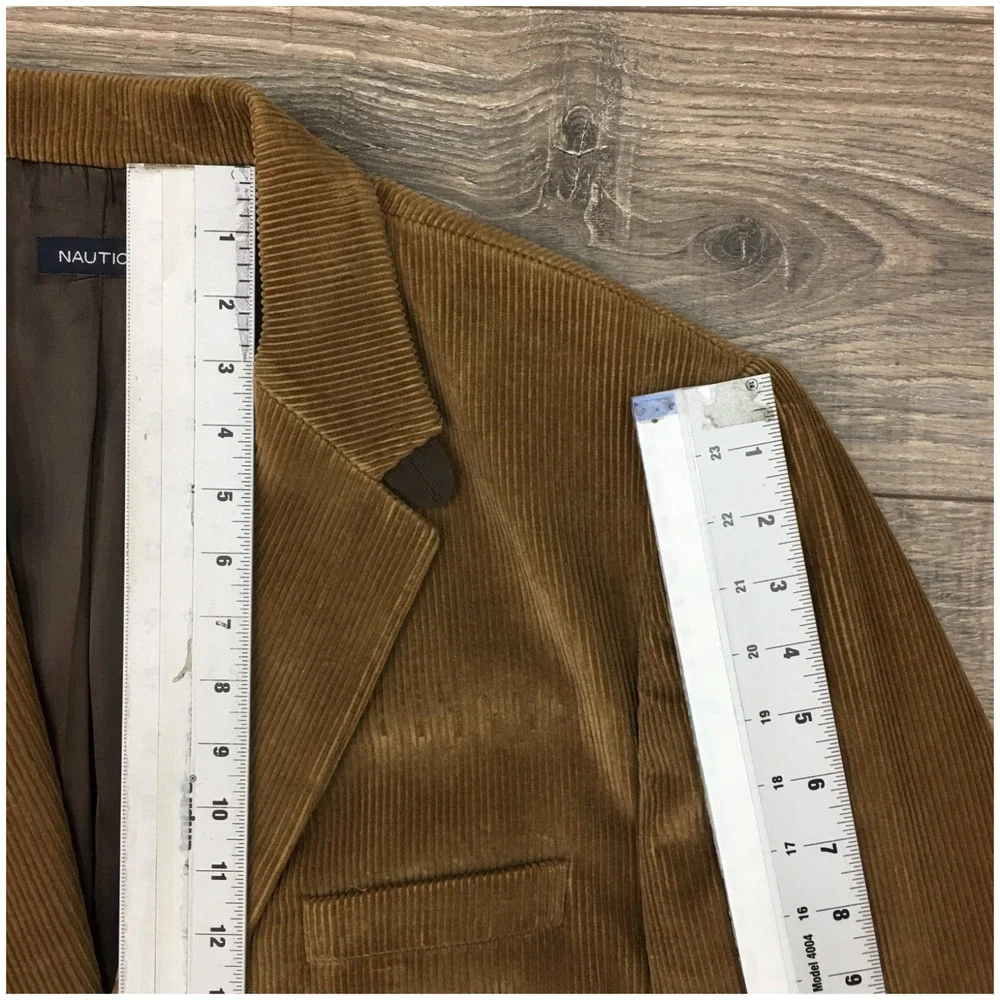 NAUTICA Men Corduroy Blazer Sport Coat Casual Jacket Size 2XL (48L) Suit (FLAWS)